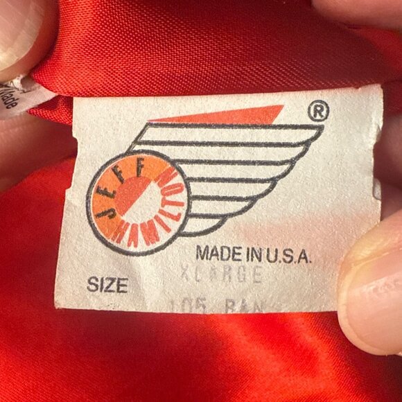 1994 NHL Rangers Stanley Cup Champions Jacket XL Jeff Hamilton Coat Black/Red - Picture 6 of 16